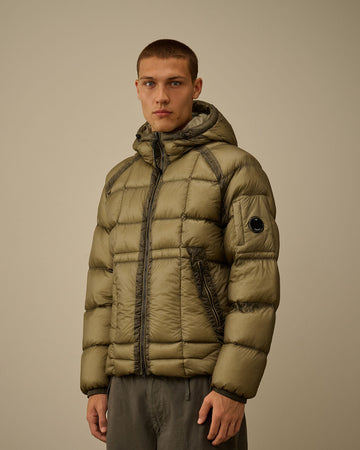 C.P Company Hooded Down Puffer - FUNGI GREY