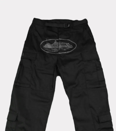 Corteiz Mula Guerillaz Cargos – Black